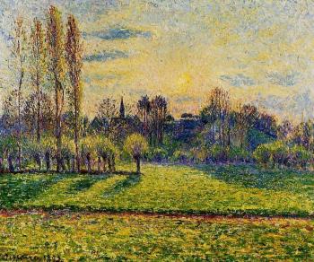 卡米耶 畢沙羅 View of Bazincourt, Sunset 卡米耶 畢沙羅 View of Bazincourt, Sunset